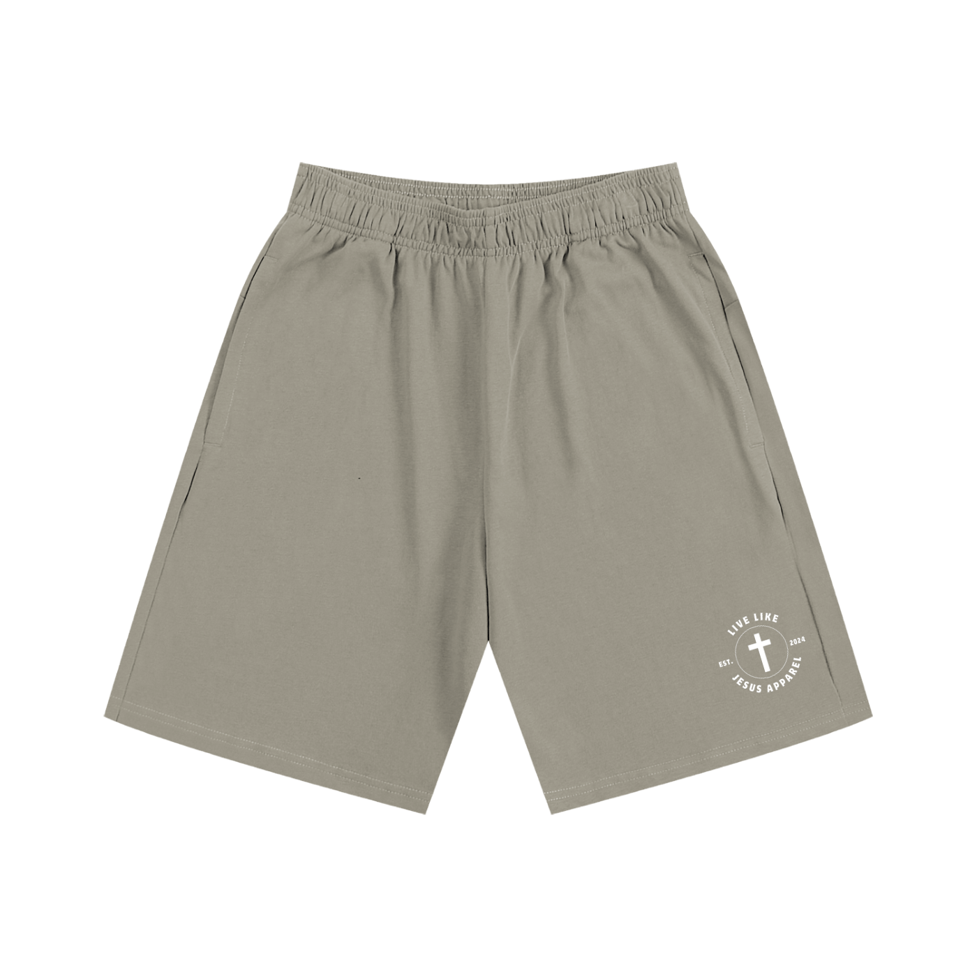 Live Like Jesus Logo Heavyweight Cotton Shorts
