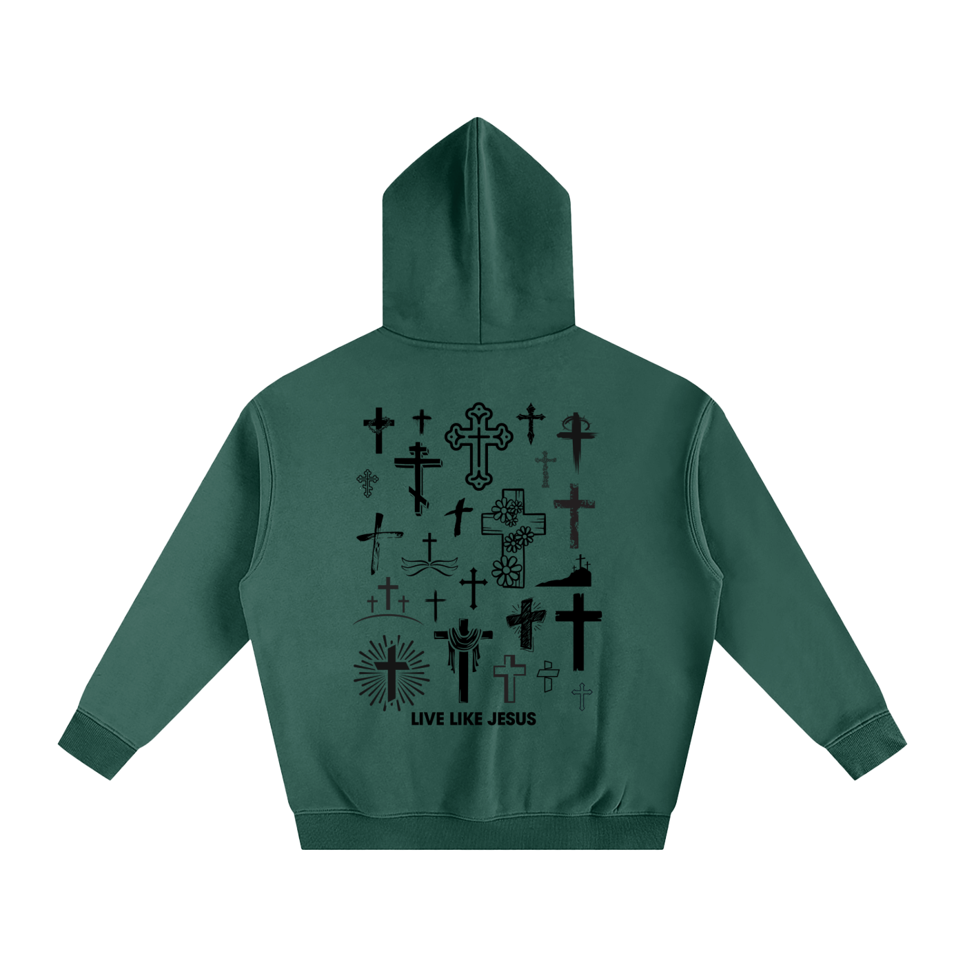 Cross Collage Oversized Hoodie