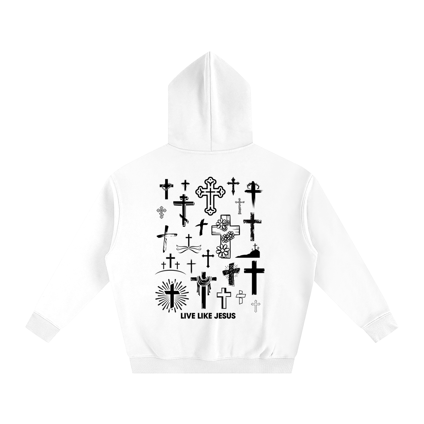 Cross Collage Oversized Hoodie