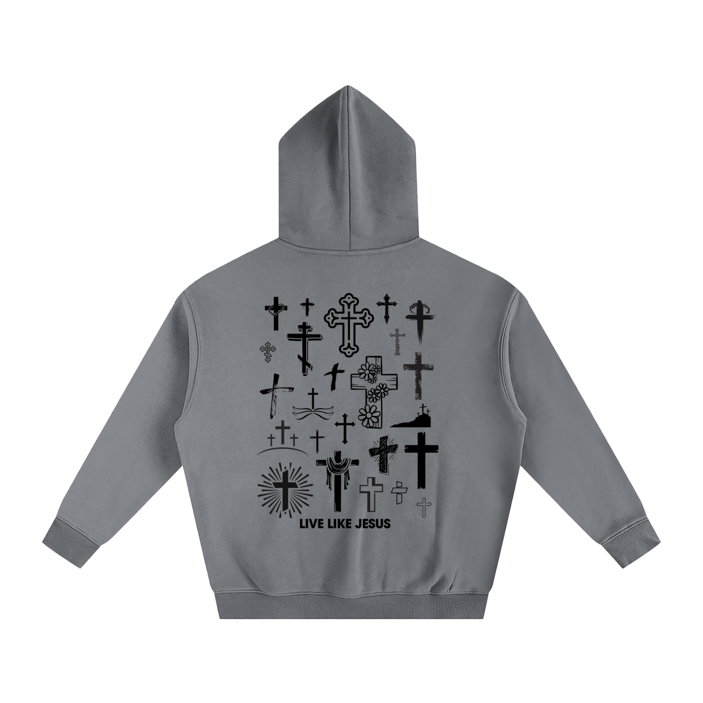 Cross Collage Oversized Hoodie