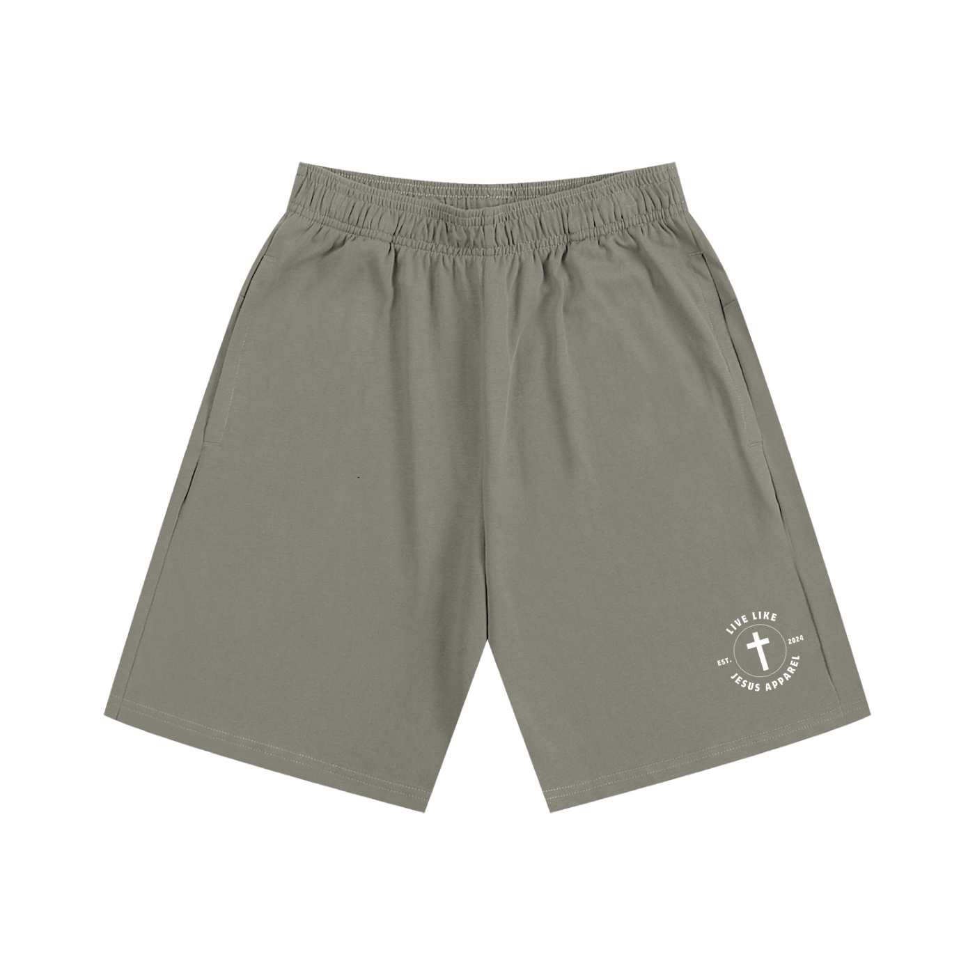 Live Like Jesus Logo Heavyweight Cotton Shorts