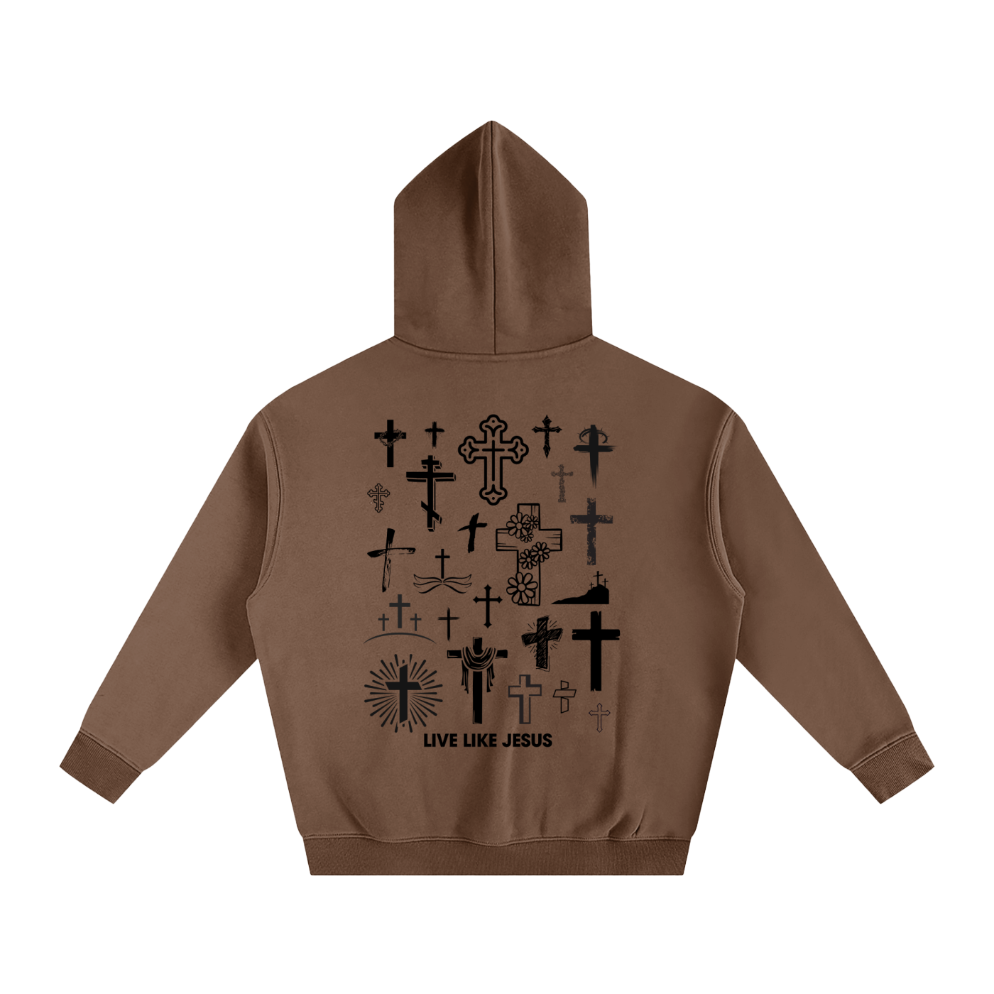 Cross Collage Oversized Hoodie