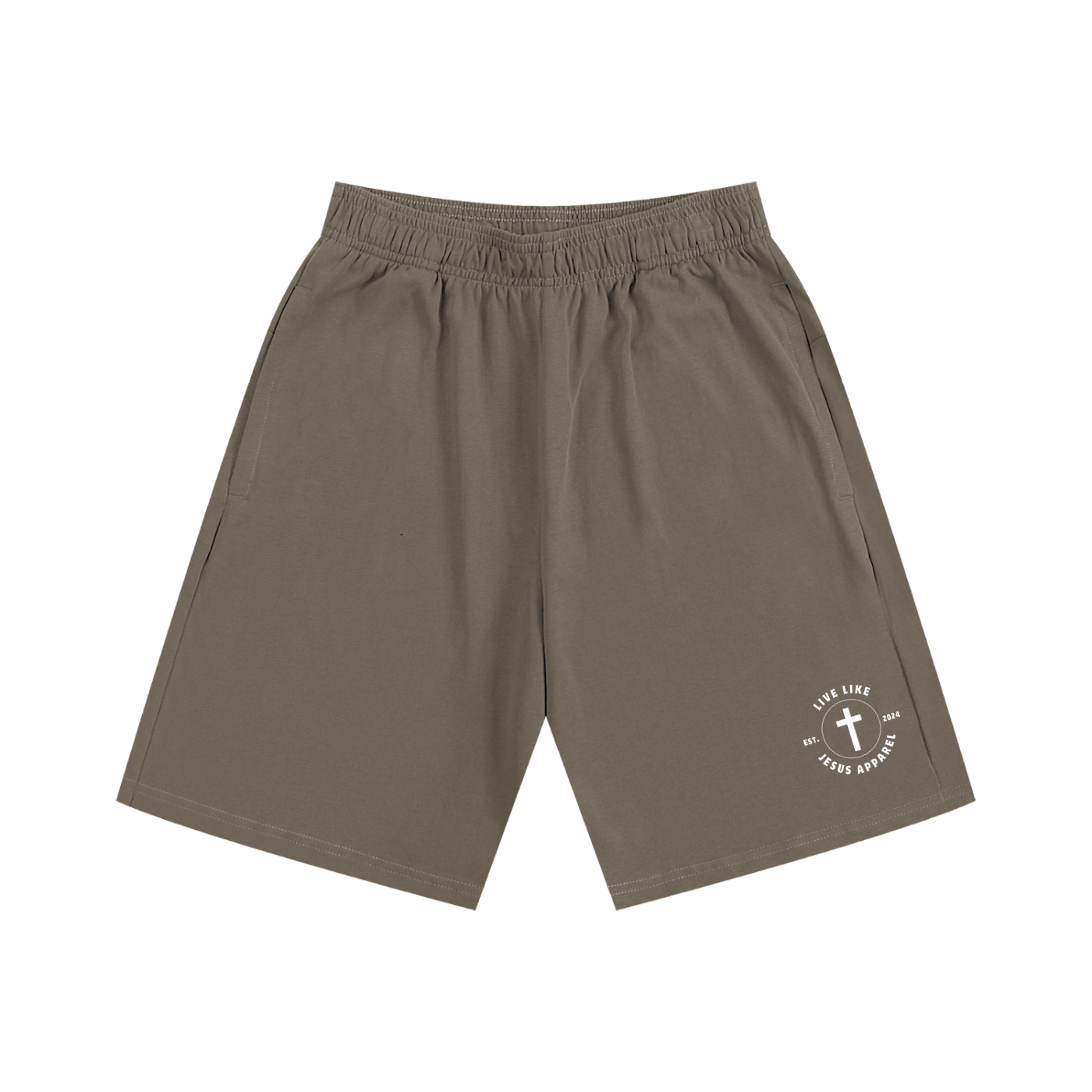 Live Like Jesus Logo Heavyweight Cotton Shorts