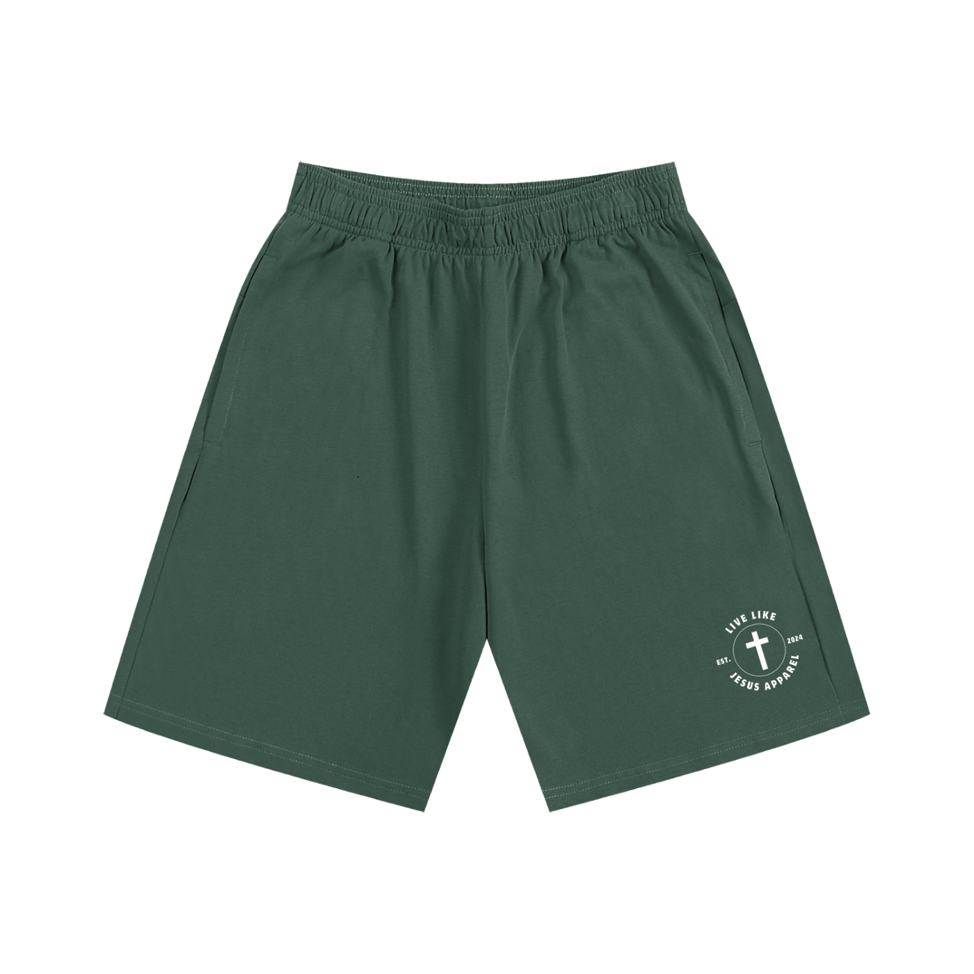 Live Like Jesus Logo Heavyweight Cotton Shorts