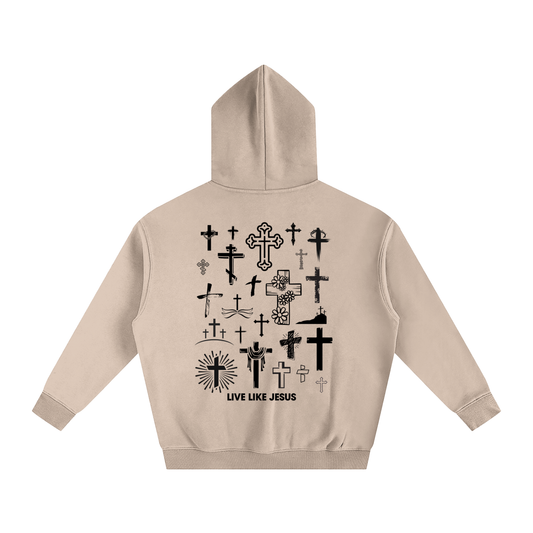 Cross Collage Oversized Hoodie